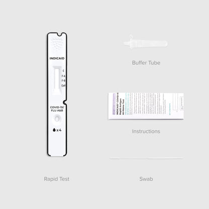 INDICAID® Rapid COVID-19 + Flu A&B At-Home Antigen Test Kit (OTC)