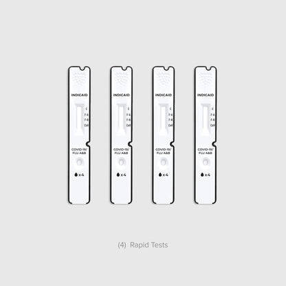 INDICAID® Rapid COVID-19 + Flu A&B At-Home Antigen Test Kit (OTC)
