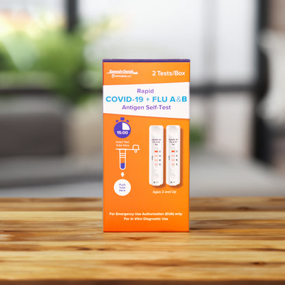SpeedySwab™ Rapid COVID-19 + Flu A&B At-Home Antigen Test Kit (OTC)